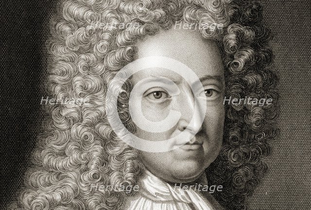 Daniel Defoe (1660-1731) Detail, Early 18th cen. Artist: Vandergucht, Michael (1660-1725)