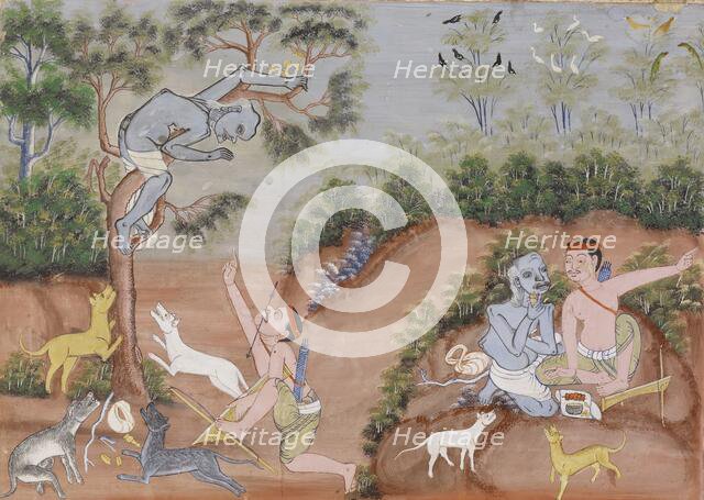 Vessantara Jataka, Chapter 6 (The Light Forest), c1920-1940. Creator: Unknown.