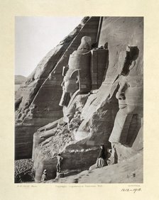 Facade of the Temple of Abu Simbel from the north, Egypt, c1860-1890. Artist: Frank Mason Good