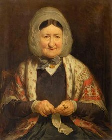 Miss Christian Kennedy (An Old Lady Knitting), c1840. Creator: James Cassie.