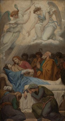 Esquisse pour l'église Saint-Sulpice : La Mort de la Vierge, 1869. Creator: Emile Jean Baptiste Philippe Bin.