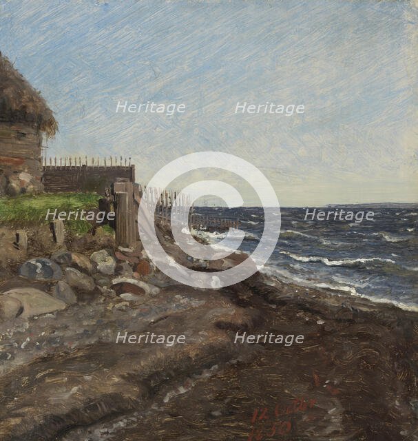 The Coast at Hellebæk. Study, 1850. Creator: Jorgen Pedersen Roed.