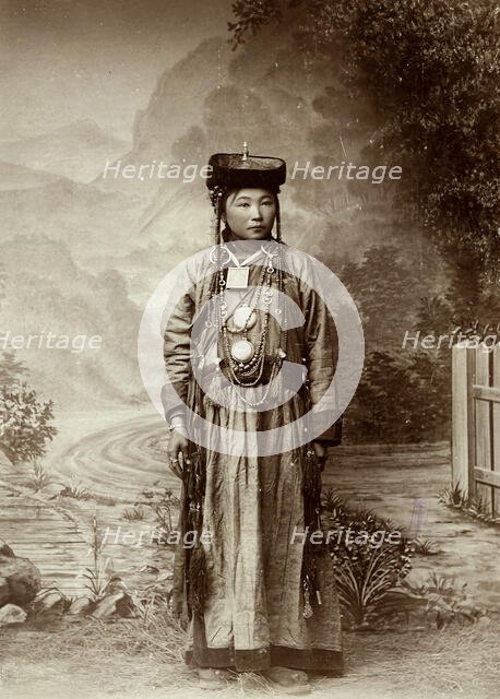 Buryat girl from the Aginsk Duma, 1895-1939. Creator: L Veniukov.