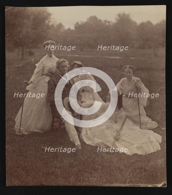 Group portrait of Joseph Henry (1797-1878) and family, circa 1865.  Creator: Titian Ramsay Peale.