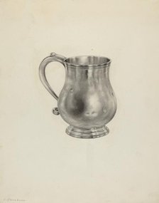 Silver Mug, c. 1938. Creator: Leo Drozdoff.
