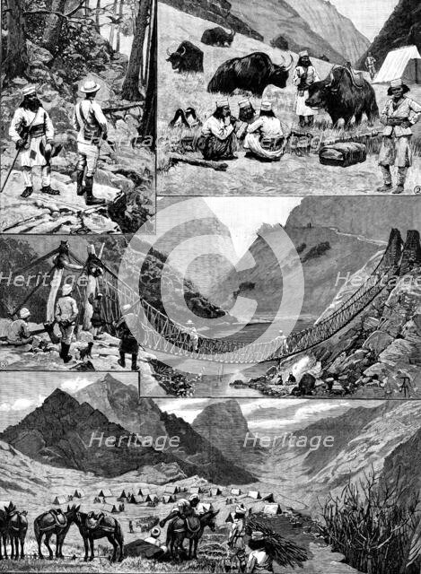 The Niti Field Force on the Thibet Frontier - sketches by Major C. Pulley, 3rd Goorkhas, 1890. Creator: Unknown.