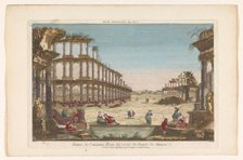 View of the ruins of the temple of Minerva in Rome, 1759-c.1796. Creators: Louis-Joseph Mondhare, Groux.