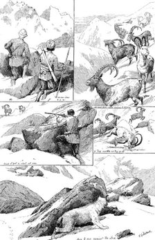 Ibex-shooting in the Shigar Nullahs, Baltistan, Himalayas, 1890. Creator: Unknown.