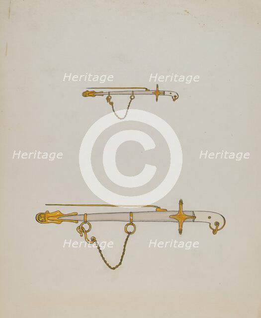 Sword Pin, c. 1936. Creator: Ellen Duncan.