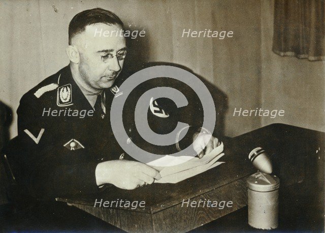 Heinrich Himmler, Reichsführer of the SS, c1930s-c1940s. Artist: Unknown