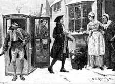 A Visit from an Old Friend, 1890. Creator: P Naumann.