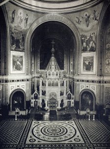 Interior view of the Cathedral of Christ the Saviour, Moscow, Russia, 1883.  Creator: Unknown.