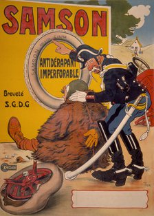 Poster advertising Samson tyres, 1905. Artist: Thor