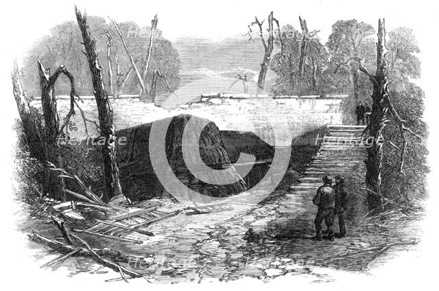 The Late War: magazine of No. 1 Prussian Battery, Park of St. Cloud, 1871. Creator: Unknown.