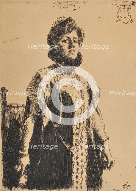 Aurore Oxenstierna-Klintberg, 1909. Creator: Anders Leonard Zorn.