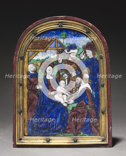 Plaque: Adoration of the Magi, c. 1480-1500. Creator: Monvaerni Master (French).