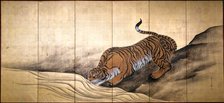 Tigers in a Landscape, 1884. Creator: Kunii Obun.