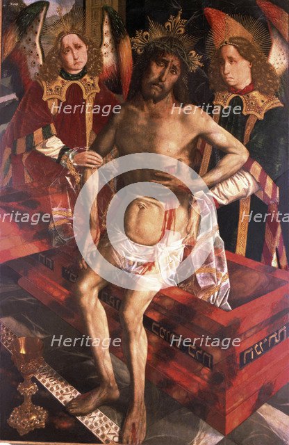  'Christ of Piety', oil Painting by Bartolomé Bermejo.