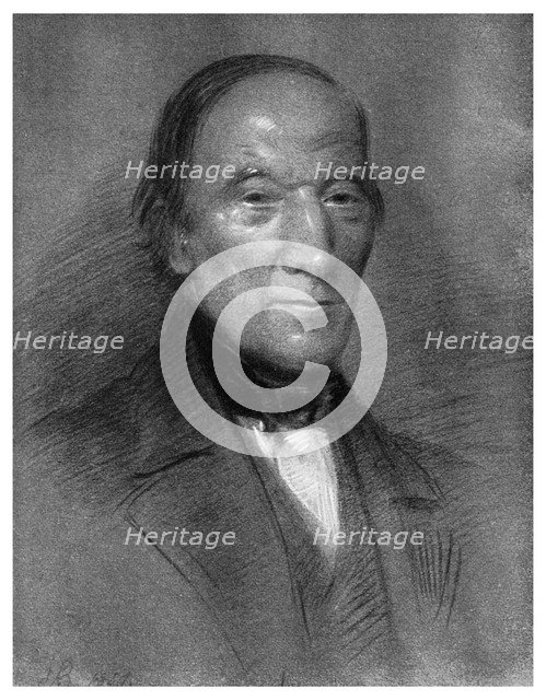 Robert Owen, Welsh-born industrialist, philanthropist and socialist, 1851 (1956). Artist: Unknown