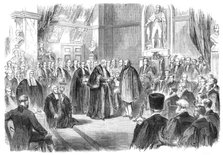 Garibaldi in England: presentation of the freedom of the City of London...at Guildhall, 1864. Creator: Unknown.