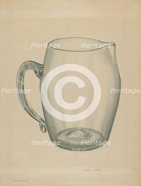 Pitcher, c. 1936. Creator: John Dana.