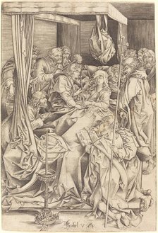 The Death of the Virgin, c. 1480/1490. Creator: Israhel van Meckenem.
