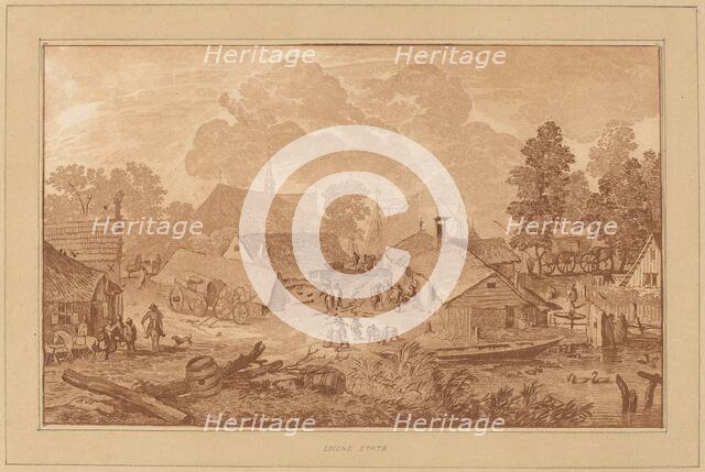 Village with Pond, c. 1782. Creator: Cornelis Brouwer.