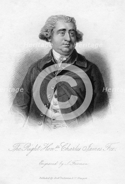 Charles James Fox (1749-1806), Whig statesman, 19th century.Artist: Samuel Freeman