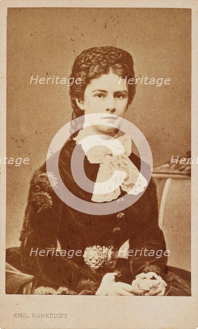 Portrait of Elisabeth of Bavaria, 1860s. Creator: Rabending, Emil (1823-1886).