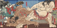 Akazawayama ozumo (Grand Sumo Tournament on Mount Akazawa), 1858.