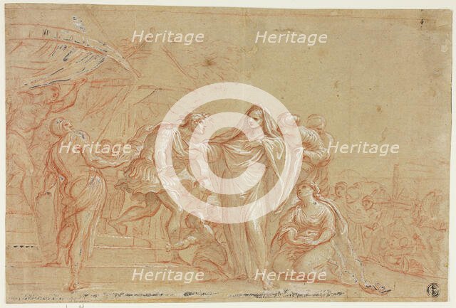 Coriolanus with Veturia and Volumnia at the Volscian Camp, n.d. Creator: Unknown.