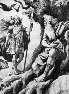 Odin (Wotan), Norse god, c19th century. Artist: Unknown