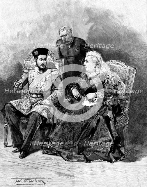 ...The Ameer of Afghanistan's son, His Highness the Shahzada Nasrullah Khan, at Windsor Castle, 1895 Creator: P Naumann.