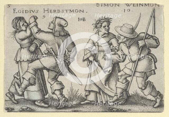 September and October, from The Peasants' Feast or the Twelve Months, 1546-47. Creator: Sebald Beham.