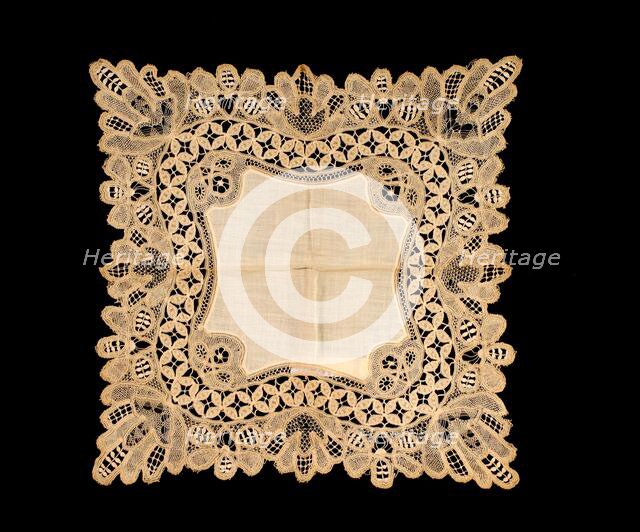 Handkerchief, American, second quarter 19th century. Creator: Unknown.