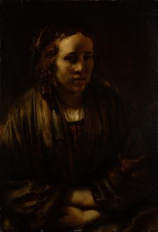 Portrait of a Young Woman ("Hendrickje Stoffels"), c1660-1679. Creator: Rembrandt Harmensz van Rijn or Rembrandt imitator?.