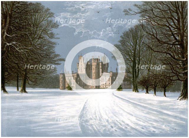 Glamis Castle, Angus, Scotland, home of the Earl of Strathmore, c1880.  Creator: Unknown.
