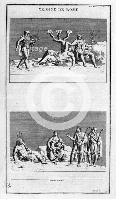 'The origin of Rome', 1757. Artist: Bernard de Montfaucon
