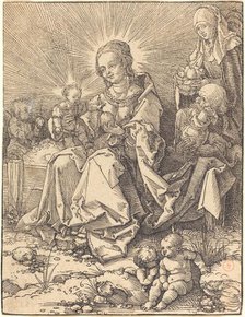 The Holy Family on a Grassy Bench, 1526. Creator: Albrecht Durer.