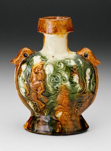 Pilgrim Flask, Tang dynasty (618-907 A.D.), first half of 8th century. Creator: Unknown.