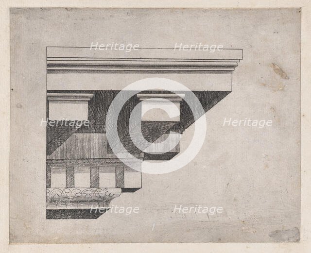 Speculum Romanae Magnificentiae: Cornice, 16th century., 16th century. Creator: Anon.