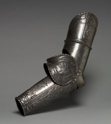 Left Arm Elements from a Boy's Armor (Lower Cannon, Couter, Rerebrace), c. 1560 (some modern). Creator: Unknown.