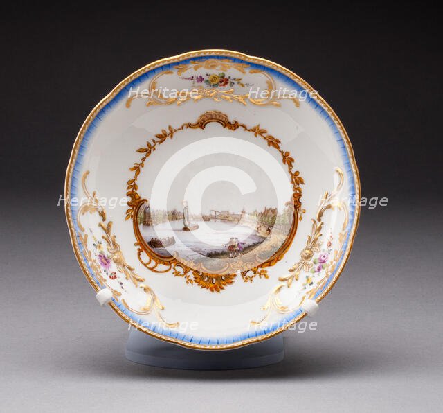 Saucer, Meissen, c. 1772. Creator: Meissen Porcelain.