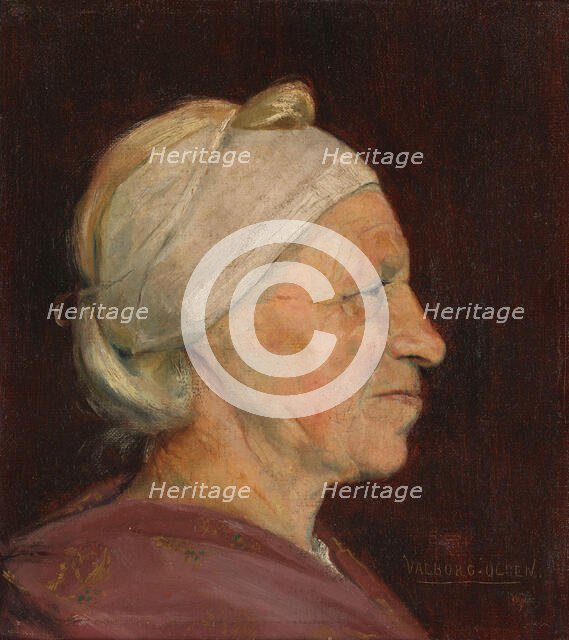 Woman in Profile, between 1887 and 1890. Creator: Valborg Dubois-Olsen.