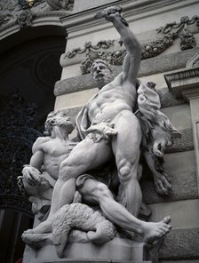 The twelve labours of Hercules; Sixth Task: To Kill the Stymphalian Birds, Vienna, Austria. Creator: Joseph Lax.