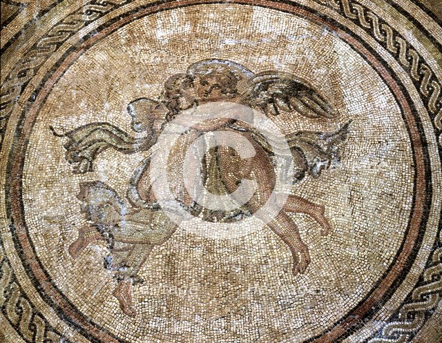 Mosaic representing Venus and Psyche, preserved in Alcazar de Cordoba.