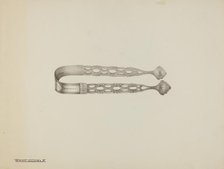 Silver Sugar Tongs, c. 1939. Creator: Kalamian Walton.