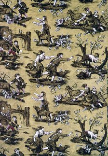 Au Loup! (Furnishing Fabric), France, 1783/89. Creator: Christophe-Philippe Oberkampf.