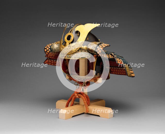 Helmet in the Zenshozan Style with Case, Japanese, ca. 1700. Creator: Unknown.