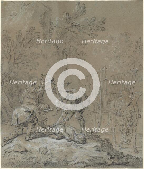 Ragotin lie par les parents du fou, 1727. Creator: Jean-Baptiste Oudry.